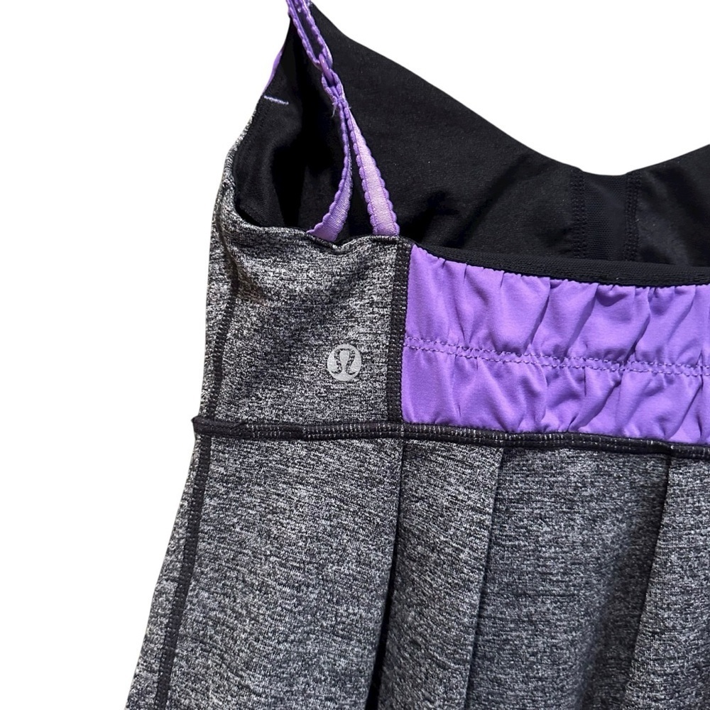 Lululemon Yogi Dance Tank Adjustable Straps Gray Purple Women's Size 4 - Picture 5 of 7